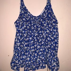 blue used crop top size medium